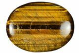 Polished Tiger's Eye Palm Stone - South Africa #115555-1